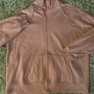 Brown Full-Zip Hoodie